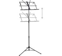 vidaXL Pied à musique noir acier