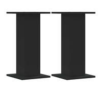 vidaXL Pied de haut-parleur 2 pcs. noir 30x30x60 cm bois composite
