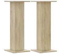 vidaXL Pied de haut-parleur 2pcs Chêne Sonoma 30x30x80cm Bois composite