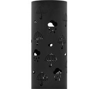 vidaXL Pied de parapluie Motif parapluie Acier noir
