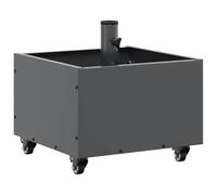 vidaXL Pied de Parasol Anthracite 45 x 45 x 45 cm Acier, Support Parasol Ajustable, Pied en Acier Robuste, modernité, Base roulante, Design Compact pour l'été