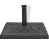 vidaXL Pied de parasol carré noir 12 kg