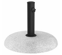 vidaXL Pied de Parasol Gris Clair Gris 45 x 45 x 40 cm Béton et Métal, Socle d'ombrelle de Jardin et terrasse, Rond, Support Moderne et Robuste pour Parasol, idéal en extérieur.