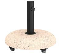 Vidaxl Base De Parasol Sur Roues Pour Poteaux De 37/42/52/58mm En Béton Jaune