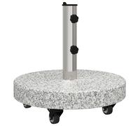 vidaXL Pied de parasol réglable Gris 45 x 45 x 45 cm Base granit résistante aux intempéries