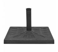 vidaXL Pied de parasol Résine Carré Noir 19 kg
