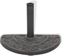 vidaXL Pied de parasol résine semi-circulaire bronze 9 kg