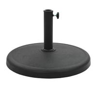 Socle Demi-rond de Parasol Polyrésine 15kg Noir Pied de Parasol Support vidaXL