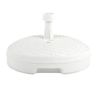 vidaXL Pied de parasol sable/eau 20 L blanc plastique rotin