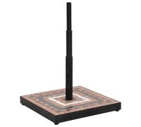 vidaXL Pied de parasol Terracota et Blanc Carré 12 kg