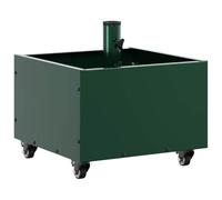 vidaXL Pied de Parasol Vert 45 x 45 x 45 cm Acier, Support Parasol Ajustable, Pied en Acier Robuste, modernité, Base roulante, Design Compact pour l'été