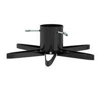 vidaXL Pied de Sapin de Noël 1.73 Noir 49 x 49 x 15,5 cm Acier, Support de Sapin de Noël élégant en Forme d'étoile, Design Moderne et Durable, Soutien fiable pour Le Salon et l'extérieur