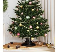 vidaXL Pied de Sapin de Noël Noir 40 x 40 x 21 cm Acier, Support de Sapin de Noël élégant, Base intérieure Moderne, Support de fête Durable, Décoration saisonnière, Acier