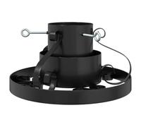 vidaXL Pied de Sapin de Noël Noir 40 x 40 x 21 cm Acier, Support de Sapin de Noël élégant, Base intérieure Moderne, Support de fête Durable, Décoration saisonnière, Acier