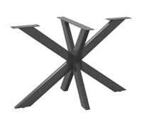 vidaXL Pied de Table à Manger en Forme d'araignée, Anthracite, 120 x 68 x (72-73) cm, Acier