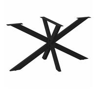 vidaXL Pied de table à manger en forme d'araignée 150 x 78 x (72-73) cm acier Noir 4013116