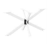vidaXL Pied de table à manger en forme d'araignée, blanc, 150 x 78 x (72-73) cm, en acier