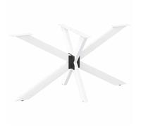 vidaXL Pied de table à manger en forme d'araignée Acier Blanc 120×68×(72-73) cm