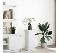 vidaXL Piédestal avec rangement blanc 31x30x60 cm bois d'ingénierie, vitrine, présentoir, étagère de présentation, stand 854616