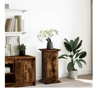 vidaXL Piédestal 854620 avec rangement chêne fumé 31x30x60 cm bois ingénierie Marron