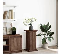 vidaXL Piédestal avec rangement chêne marron bois d'ingénierie, vitrine, présentoir, étagère de présentation, stand 854622