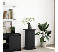 Vidaxl Piédestal Avec Rangement Noir 31x30x60 Cm Bois D'ingénierie
