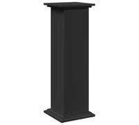 vidaXL Piédestal avec rangement noir 31x30x90 cm bois d'ingénierie, vitrine, présentoir, étagère de présentation, stand d'exposition