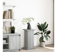Vidaxl Piédestal Avec Rangement Sonoma Gris Bois D'ingénierie