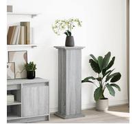 vidaXL Piédestal avec rangement sonoma gris bois d'ingénierie, vitrine, présentoir, étagère de présentation, stand 854612