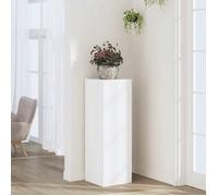 vidaXL Piédestal Porte-Plante 33 x 33 x 100 cm Bois d’Ingénierie Blanc Forme Creuse