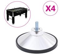 vidaXL Pieds de baby-foot 4 pcs Chrome