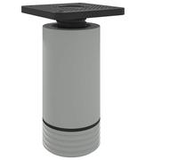 vidaXL Pieds de meuble Réglable 12 pcs Blanc 64 x 64 x 100 mm PP, Chaises de bureau, design cylindrique, style moderne, matériaux durables pour plus de confort et de productivité dans le travail