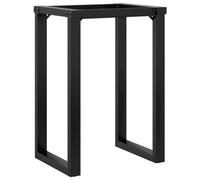 vidaXL Pieds de Table à Manger Cadre en O, Pieds de Table d'Appoint, Pieds de Table d'Extrémité Salon Maison Intérieur, 50x40x73 cm Acier