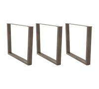 vidaXL Pieds de table à manger en V 3 pièces Acier naturel 100 x (72-73,3) cm