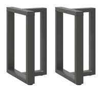 vidaXL Pieds de table à manger en T 2 pièces Anthracite 50×35×(72–73) cm Acier