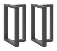 vidaXL - Pieds de table à manger T 2 pièces - Anthracite 60 x 35 x (72-73) cm - Acier