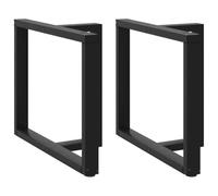 vidaXL Pieds de table à manger en T 2 pièces noir 100 x 35 x (72-73) cm acier