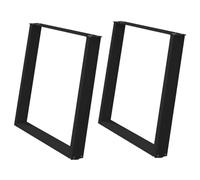 vidaXL Pieds de table à manger en U 2 pièces Noir 100 x (72-73) cm Acier