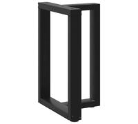 vidaXL Pieds de table à manger forme de T 2 pcs noir 50x35x(72-73) cm