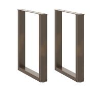 Vidaxl Pieds De Table À Manger Forme De U 2 Pcs 60x(72-73) Cm Acier