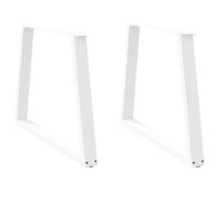 vidaXL Pieds de table à manger forme de V 2 pcs blanc 100x(72-73,3) cm