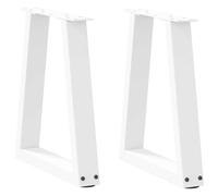 vidaXL Pieds de table à manger forme de V 2 pcs blanc 38x(42-43,3) cm