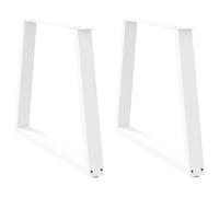 vidaXL Pieds de table à manger forme de V 2 pcs blanc 80x(72-73,3) cm