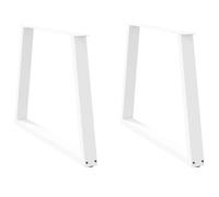 vidaXL Pieds de table à manger forme de V 2 pcs blanc 90x(72-73,3) cm