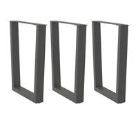 Vidaxl Pieds De Table À Manger Forme De V 3 Pcs 70x(72-73,3) Cm Acier