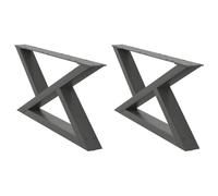 vidaXL Pieds de table basse 2 pièces Anthracite 70 x (30-31,3) cm Acier