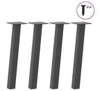 vidaXL Pieds de table basse 4 pcs anthracite 30 cm acier
