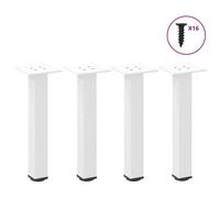 vidaXL Pieds de table basse 4 pcs blanc 30-32 cm acier