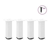 vidaXL Pieds de table basse 4 pcs blanc 42-44 cm acier