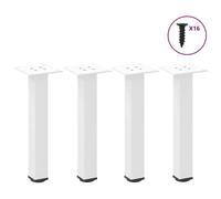 vidaXL Pieds de table basse 4 pcs blanc 42-44 cm acier Blanc